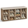 Shoe Storage Bench Shoes Organize with 10 Cushion and Cushion Seat - 2 of 4