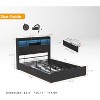 ORRD Full Bed Frame with 4 Drawers & Headboard, Storage Bed with LED Lights, USB Charging Station, Quiet & No Box Spring Needed, Black - 2 of 4