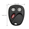 Unique Bargains New 3 Buttons Key Shell Keyless Entry Fob Remote Control Case Replacement 21997127 for Chevrolet Black 1 Pc - 2 of 4