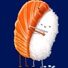 Junior's Design By Humans Sushi Hug By andremullerdko T-Shirt - 2 of 3