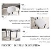 Sapphtopaz Modern Dining Chair Set of 2 Mid-Century Boucle Upholstered Chair with Backrest and Black Metal Leg Chairs for Dining Room, Kitchen - 3 of 4