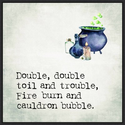 22" x 22" Double Double Cauldron Portfolio Framed Wall Canvas - Amanti Art