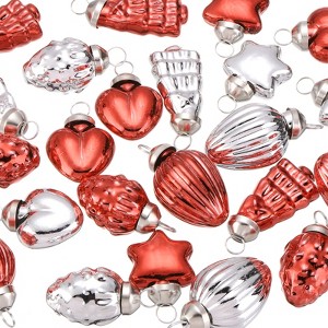 Unique Bargains Glass Decorative Hanging Tree Ornament Balls 1"-1.5" 100 Pcs - 1 of 4