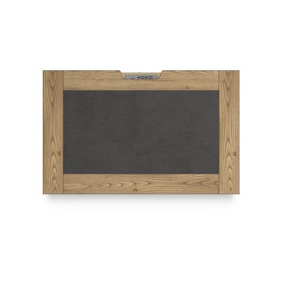 Light Brown 2-Drawer Nightstand with USB Ports