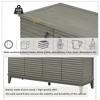 Sideboard with 4 Door Large Storage Buffet with Adjustable Shelves and Metal Handles (Navy) - 3 of 4