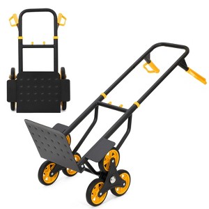 Stair Climbing Cart - 330lb Heavy Duty Hand Truck with 6 Wheels, 2 Elastic Ropes - 1 of 4