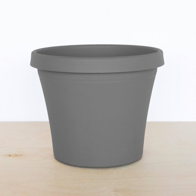 Bloem 14-inch Charcoal Gray Round Resin Planter
