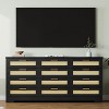 Acekool 12 Drawer Rattan Dresser, Modern Wood Chest with Woven Rattan Fronts & Handles, Storage Organizer for Bedroom, Nursery, Entryway, Living Room - 4 of 4