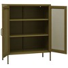 VidaXL Storage Cabinet Olive Green 31.5"x13.8"x40" Steel - 4 of 4