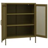 VidaXL Storage Cabinet Olive Green 31.5"x13.8"x40" Steel - image 4 of 4