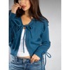 Jess by Meiko Women's Lightweight Flouncy Tie Cardigan - 2 of 4