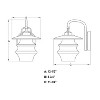 VAXCEL Glenn 1 Light Dusk to Dawn Black Coastal Outdoor Wall Lantern Clear Glass - 2 of 4
