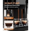 Fully Automatic 20 Bar Espresso Machine with Milk Frother, Built-In & Adjustable Espresso Bean Grinder - 3 of 4