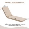 Pellebant 2 Pcs 80 inch Chaise Lounge Cushion for Patio Poolside Garden Deck Indoor Outdoor Chaise Lounge - 2 of 4