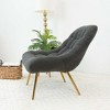 CAVINAS Boucle Accent Chair with Tufted Back and Metal Legs,Modern Upholstered Living Room Chairs,Reading Chairs for Living Room - 3 of 4