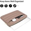 MaseiKar 13-14 inch Laptop Case, 13.3 inch Puffy Laptop Sleeve Compatible with MacBook Air 13, Lenovo, Polyester Horizontal Bag with Small Case,Brown - 4 of 4