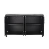 Whisen Farmhouse 4-Door Cabinet with Natural Finish - 4 of 4
