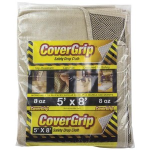 CoverGrip 5 ft. W X 8 ft. L X 1.5 mil 8 oz Safety Canvas Drop Cloth 1 pk - 1 of 1