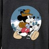 Women's - Disney - Alpine Mickey Lightweight French Terry Wide Neck Long Sleeve Shirt - 2 of 4