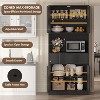 GustoWave 70" Tall 4-Door Kitchen Pantry Storage Cabinet with Open Shelf, Deep Drawer & Adjustable Shelves - 3 of 4
