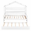 Twin Size House Bed with Trundle and Shelf for Bedroom - 4 of 4