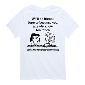Boys' - Peanuts - Friends Forever Marcie And Patty Short Sleeve Graphic T-Shirt - 1 of 4