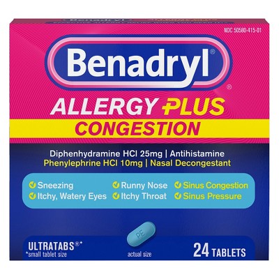 Benadryl phenylephrine hcl