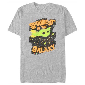 Men's Star Wars The Mandalorian Halloween Grogu Spookiest in Galaxy T-Shirt - 1 of 4