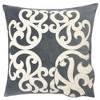 PAGED 20" Square Accent Pillow, Bed Pillow with Retro Vine Pattern and Removable Cover, Decorative Throw Pillow for Bed, Sofa - 3 of 4