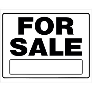 Hillman English White For Sale Sign 20 in. H X 24 in. W - Case of 6 - 1 of 1