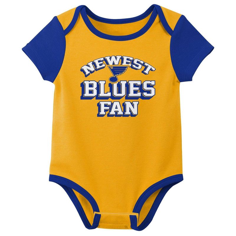 NHL St. Louis Blues Infant Boys&#39; 3pk Bodysuit, 2 of 5