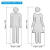 Unique Bargains Self-Adhesive Office Business Men Women Restroom Sign 2 Pairs - 2 of 4
