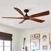 YUHAO 60 in. Indoor Farmhouse Rustic Light Walnut Blades 6-speed Ceiling Fan without Light and Remote Control - 2 of 4