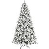 HomeRoots 7.5' White Pre Lit Full Flocked Fir Christmas Tree - 4 of 4
