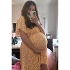Yellow Floral Smocked Ruffle Maternity Dress - 4 of 4