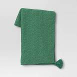 Textured Knit Throw Blanket with Tassels - Threshold™