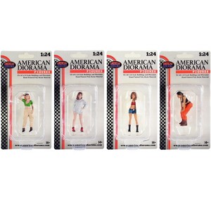 "Hip Hop Girls" 4 Piece Figure Set for 1/24 Scale Models by American Diorama - 1 of 4