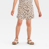 Grayson Mini Toddler Girls' Flutter Sleeve Leopard Printed & French Terry Shorts Set - Beige - image 4 of 4