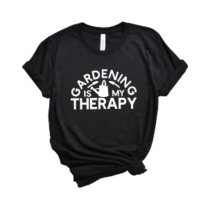 Simply Sage Market Women's Gardening Is My Therapy Watering Can Short Sleeve Graphic Tee - 1 of 4