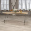 Emma and Oliver 6-Foot Rectangular Birchwood Folding Banquet Table with Corner Guards - 2 of 4