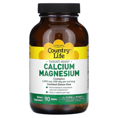 Country Life Target-Mins, Calcium Magnesium Complex, 90 Tablets