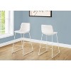 Monarch Specialties Office Chair Bar Height Standing Computer Desk Work Pu Leather Look Metal White Contemporary Modern - 3 of 4