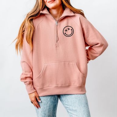 Simply Sage Market - Women's Quarter Zip Fleece Graphic Sweatshirt