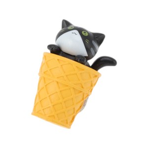 Unique Bargains Decorative Magnets Magnetic Fridge Sticker Irregular Shape Cat with Ice Cream Polyvinyl Chloride 1Pc - 1 of 3