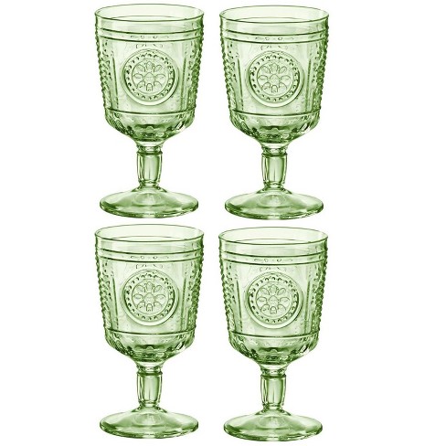 Bormioli Rocco Romantic Stemware Drinking Glass, 4-piece, 10.75 Oz, Pastel  Green : Target