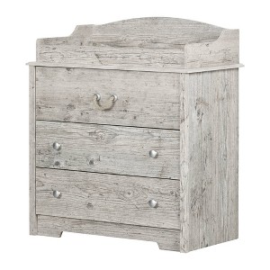 Navali Changing Table with Drawers - Seaside Pine - South Shore - 1 of 4