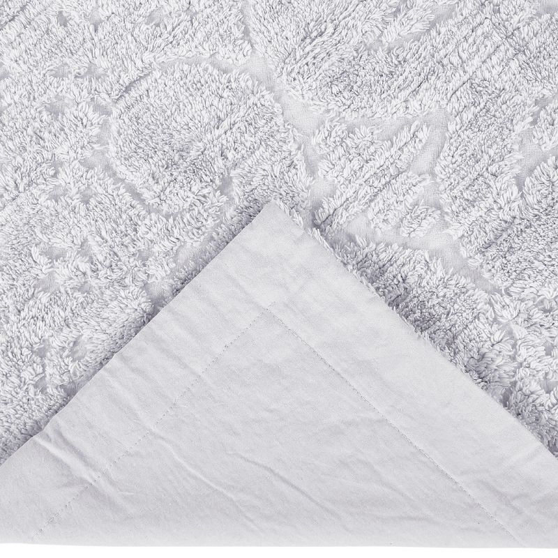 Standard Ashton Collection 100% Cotton Tufted Unique Luxurious Medallion Design Pillow Shams White - Better Trends, 4 of 5