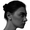 Sterling Silver White Button Freshwater Cultured Pearl Stud Earrings for Women Gift - 2 of 4