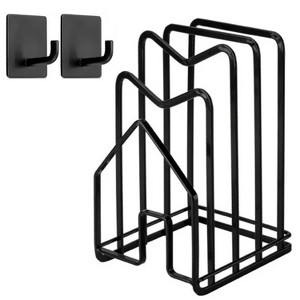 LunaLulinlk Cutting Board Rack w 2 Adhesive Hanging Hooks Chopping Board Organizer Stand Holder Kitchen Countertop - 1 of 4