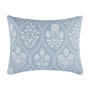 Greenland Home Fashions Sham – Sky Blue Woven Polyester Decorative Pillow Cover - 1 of 4